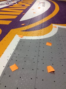 We used sticky notes to mark spots for touch-up.