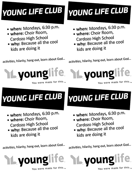 young-life-handout-sheet